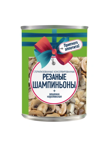 Шампиньоны резан. + вешенка конс.Приятного аппетита!, ж/б 400 г фото 1
