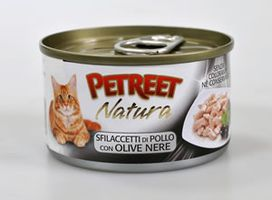 Влажный корм Petreet для кошек повседневный с куриной грудкой с оливками - 70 г фото 1