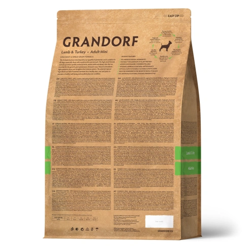 Сухой корм Grandorf Lamb & Turkey Mini для взрослых собак мелких пород, 3 кг фото 2