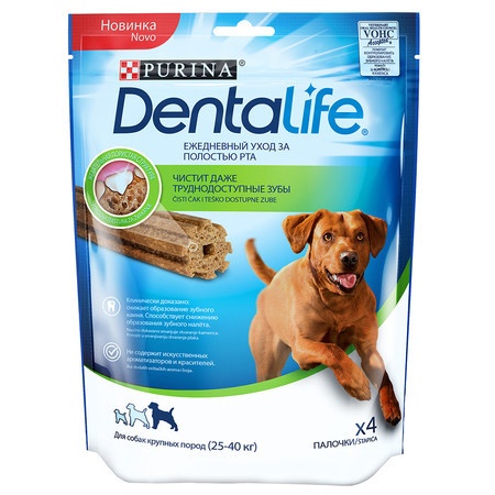 Purina DentaLife лакомство для собак крупных пород - 142 г фото 1