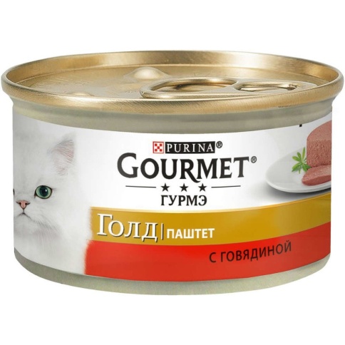 Консервы Gourmet Gold паштет для кошек с говядиной - 85 г фото 2