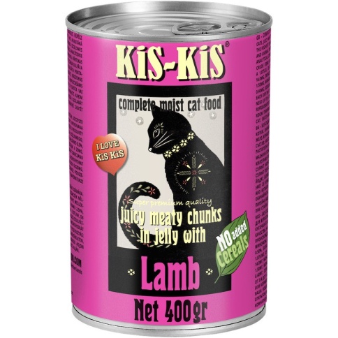 Влажный корм KiS-KiS Canned Food Beef для кошек с ягненком - 400 г фото 1
