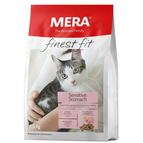 Mera Finest Fit Sensitive Stomach сухой корм для кошек с чувствительным пищеварением с курицей - 1,5 кг фото 2