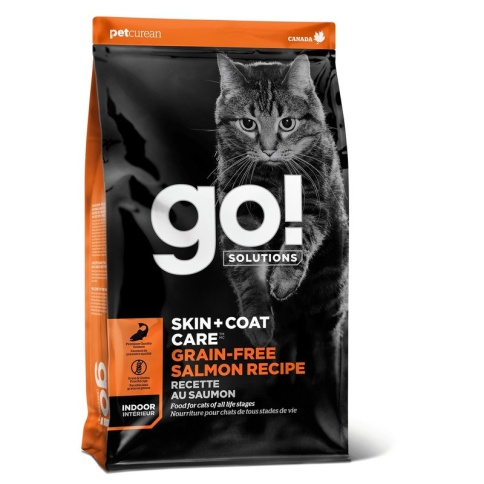 Сухой беззерновой корм GO! Skin + Coat GF Salmon для котят и кошек с лососем 7.26 кг фото 1
