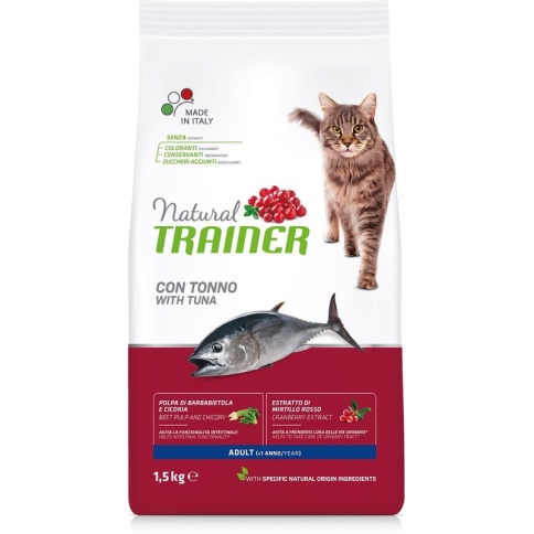 TRAINER NATURAL ADULT TUNA для взрослых кошек с тунцом 1,5 кг фото 2