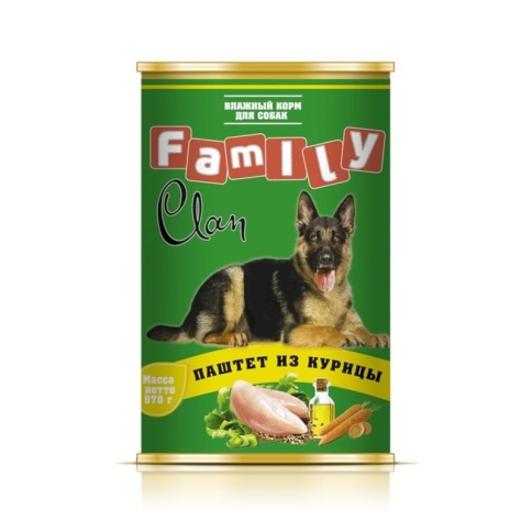 Clan Family влажный корм для собак паштет из курицы в консервах - 970 г фото 1