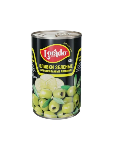 Оливки зел. Фарш. лимоном "Lorado" 300г фото 1