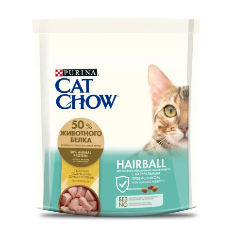 Сухой корм Purina Cat Chow для взрослых кошек, контролирует образование комков шерсти в ЖКТ - 400 г фото 1