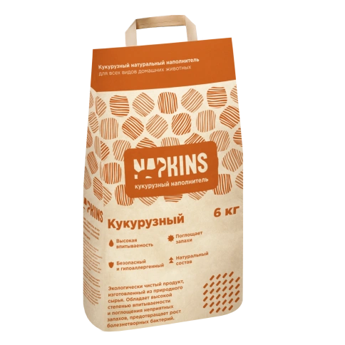 Наполнитель Napkins кукурузный, 8.5 л фото 1