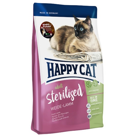 Happy Cat Adult Sterilised Weide Lamm сухой корм для стерилизованных кошек с ягненком - 10 кг фото 1