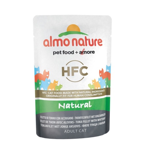 Almo Nature Classic Nature Adult Cat Tuna & Whitebait паучи 75% мяса для взрослых кошек с филе тунца и сардинками - 55 г фото 2