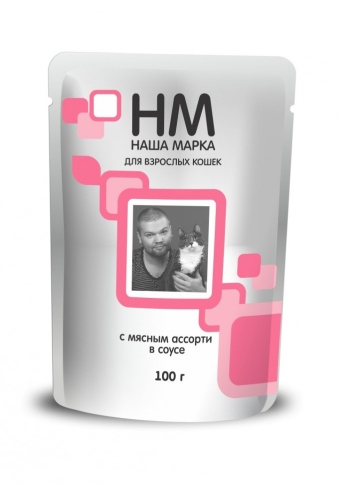 Наша Марка для кошек с мясным ассорти 100 г (паучи) фото 1