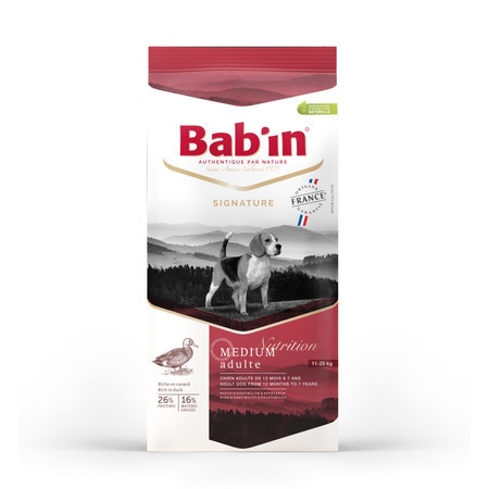 Babin Signature Medium Adulte сухой корм для взрослых собак средних пород на основе утки и свинины - 15 кг фото 1