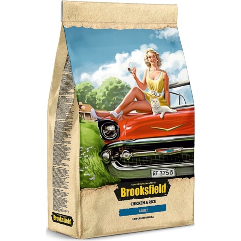 Сухой корм Brooksfield Adult Cat для взрослых кошек с курицей и рисом - 400 г фото 1