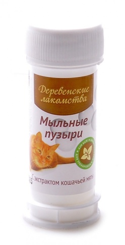 ДЕРЕВЕНСКИЕ ЛАКОМСТВА Мыльные пузыри с экстрактом кошачьей мяты 45 мл фото 1