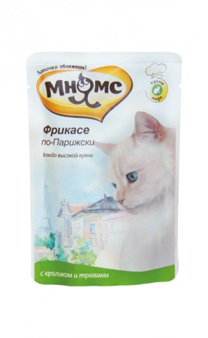 Мнямс паучи Фрикасе по-Парижски с кроликом и травами для кошек - 85 г фото 1
