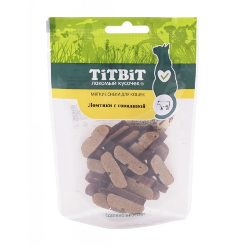 TiTBiT Ломтики с говядиной для кошек - 40 г фото 1