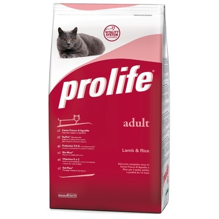 Prolife Cat Adult сухой корм для кошек с ягненком и рисом - 400 г фото 1