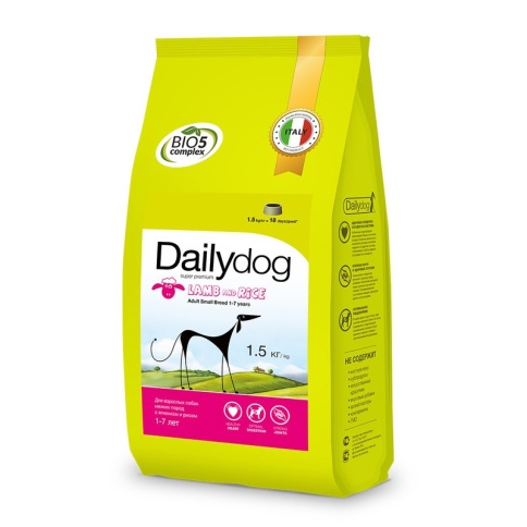 Сухой корм Dailydog Adult Small Breed Lamb and Rice для взрослых собак мелких пород с ягненком и рисом 1.5 кг фото 2