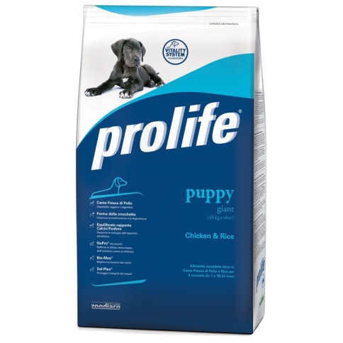Prolife Dog Puppy Giant сухой корм для щенков гигантских пород с курицей и рисом - 12 кг фото 2