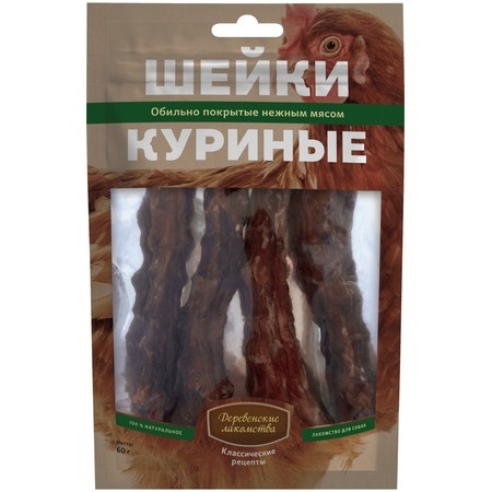 Деревенские лакомства Шейки куриные - 60 г фото 1