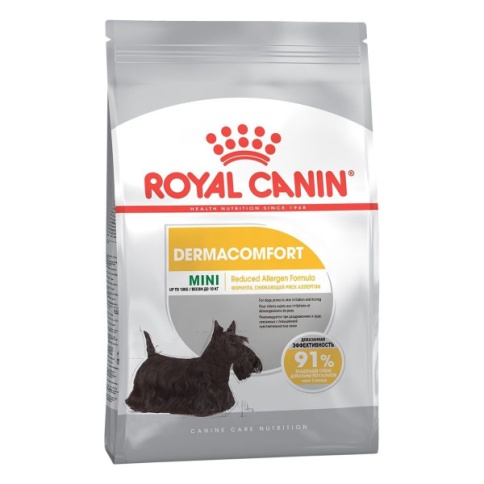 Сухой корм Royal Canin Mini Dermacomfort для собак мелких пород, склонных к разражению кожи и зуду - 8 кг фото 1