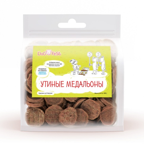 Dog Fest Утиные медальоны для собак 500 г фото 1