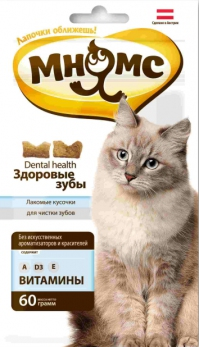 Мнямс хрустящие подушечки Здоровые зубы для кошек - 60 г фото 1