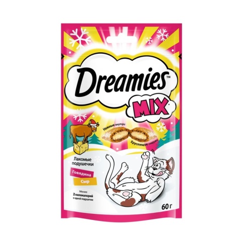 Dreamies Mix лакомство для кошек с говядиной и сыром - 60 г 1 ш фото 1