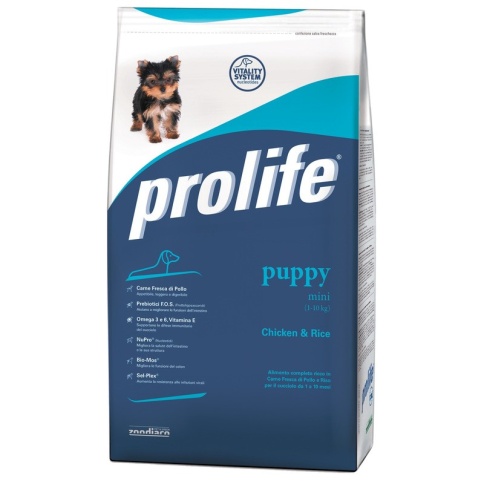 Prolife Dog Puppy Mini сухой корм для щенков мелких пород с курицей и рисом - 800 г фото 2
