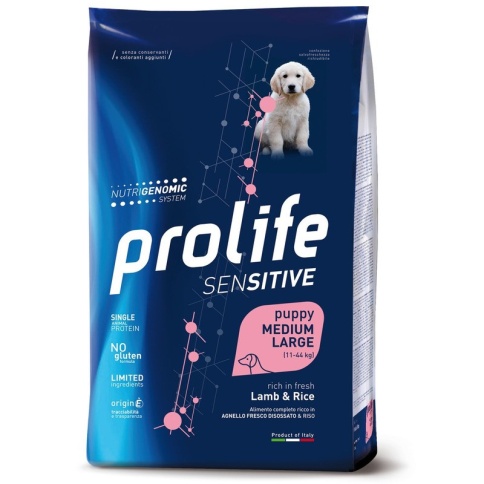 Prolife Puppy Sensitive Medium/Large сухой корм для щенков с ягненком и рисом - 2,5 кг фото 1