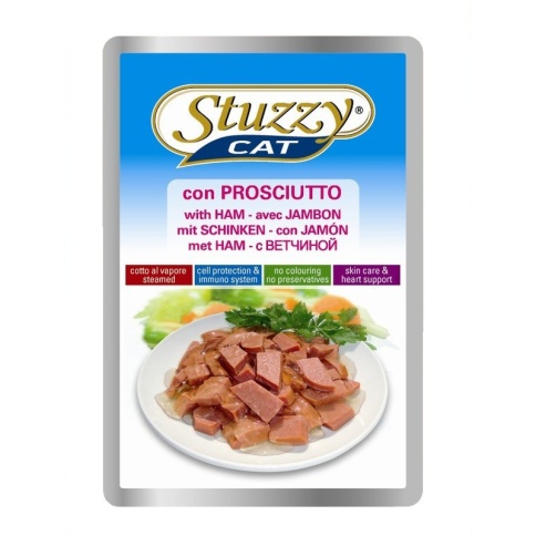 Stuzzy Cat для кошек в паучах с ветчиной - 100 г фото 2