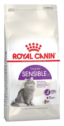 Royal Canin Sensible сухой корм для взрослых кошек с чувствительной пищеварительной системой - 400 гр фото 1