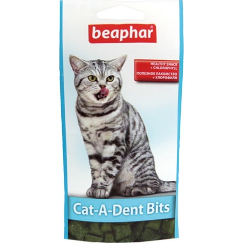 Подушечки Beaphar Cat-A-Dent-Bits для кошек для чистки зубов - 35 г фото 2