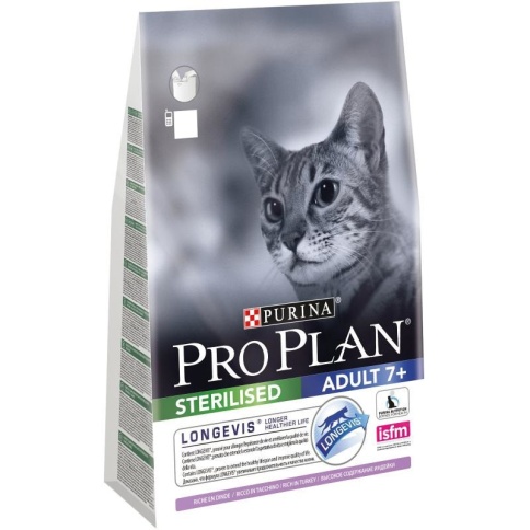 Pro Plan Cat Senior 7+ Sterilised сухой корм для стерилизованных кошек старше 7 лет с индейкой - 3 кг фото 2