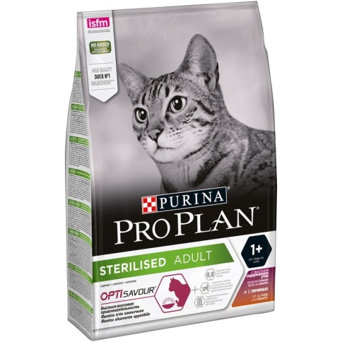 Pro Plan Cat Adult Sterilised сухой корм для стерилизованных кошек с уткой и печенью - 3 кг фото 1