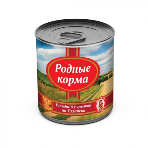 Родные Корма Говядина с гречкой по-Рязански для собак - 525 г фото 2