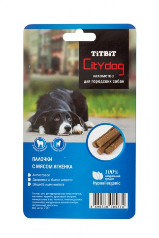 Titbit снек City Dog палочки с мясом ягненка - Б2-S фото 1