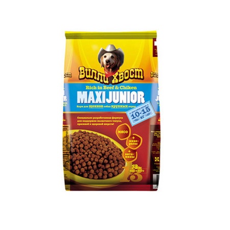 Вилли Хвост сухой корм для щенков крупных пород - 13 кг фото 1