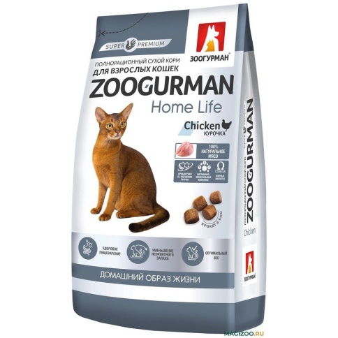Зоогурман сухой корм для взрослых кошек с курочкой - 350 г фото 1