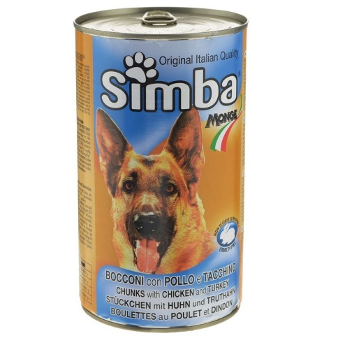 Simba Dog консервы для собак кусочки курица с индейкой 1,2 кг фото 1