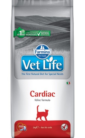 Farmina Vet Life Cat Cardiac (Диетический сухой корм для кошек для поддержания работы сердца при хронической сердечной недостаточности) 2 кг фото 1