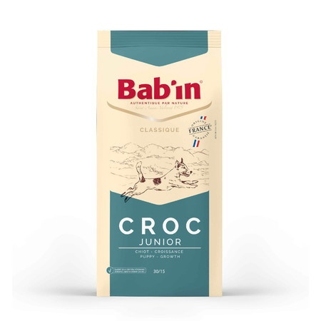 Babin Classique Croc Junior сухой корм для щенков и юниоров средних пород с мясом утки и свининой - 3 кг фото 1
