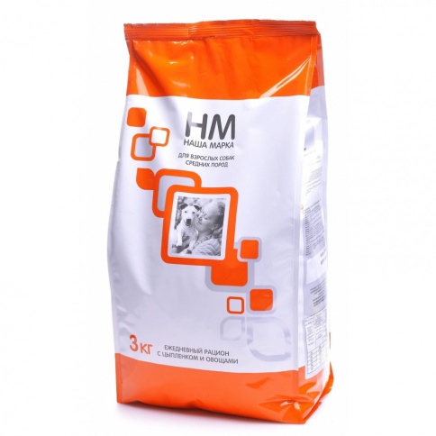 Наша Марка корм для собак средних пород с цыпленком и овощами 15 кг фото 1
