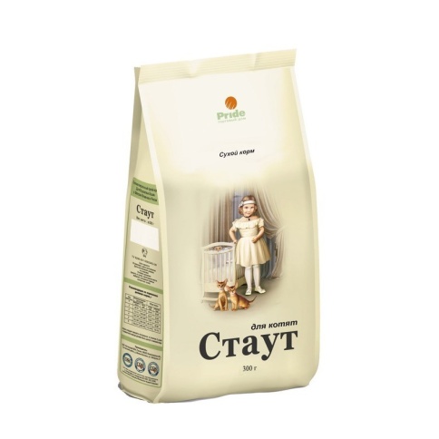 Стаут сухой корм для котят всех пород с цыпленком и рисом - 300 г фото 1
