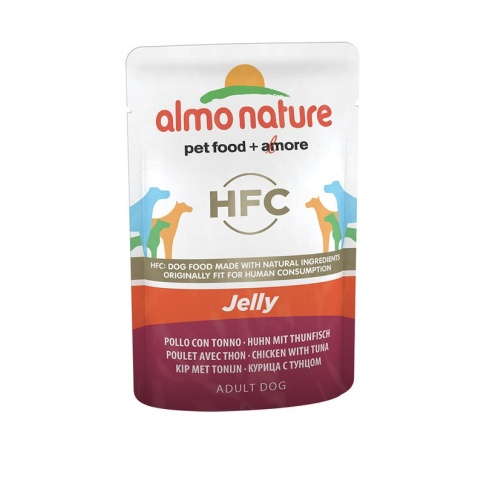 Almo Nature Classic Adult Dog Chicken & Tuna Jelly паучи для взрослых собак с курицей и тунцом в желе - 70 г фото 2