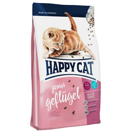 Happy Cat Supreme Junior Geflugel сухой корм для молодых кошек с домашней птицей - 300 г фото 1