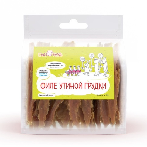 Dog Fest Филе утиной грудки для собак 500 г 1 ш фото 1