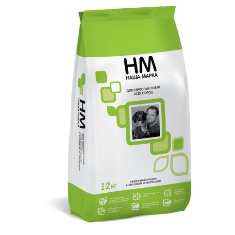 Наша Марка сухой корм для взрослых собак всех пород с кроликом и перепелами 12 кг фото 2