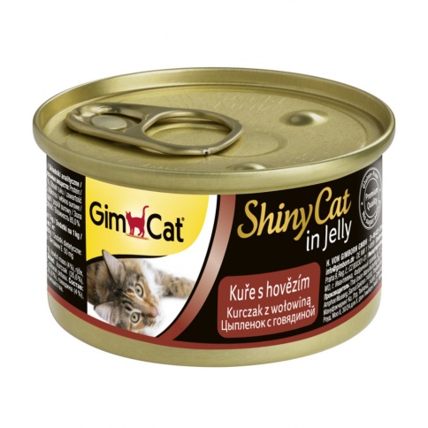 Gimborn GimCat ShinyCat влажный корм для кошек из цыпленка с говядиной - 70 г фото 1